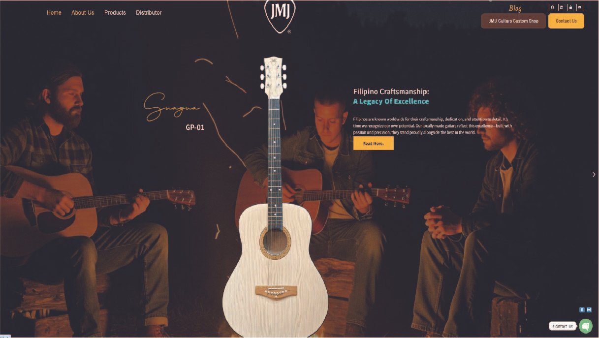 jmjguitars.com website preview